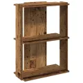 Bibliothèque à 3 niveaux vieux bois 60x30x80 cm bois ingénierie
