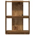 Bibliothèque à 3 niveaux vieux bois 60x30x80 cm bois ingénierie