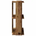 Bibliothèque à 3 niveaux vieux bois 60x30x80 cm bois ingénierie