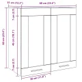 Armoire murale de cuisine avec porte en verre vieux bois