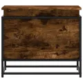 Boîte de rangement avec couvercle chêne fumé bois d'ingénierie