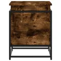 Boîte de rangement avec couvercle chêne fumé bois d'ingénierie