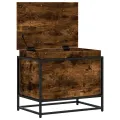 Boîte de rangement avec couvercle chêne fumé bois d'ingénierie
