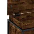Boîte de rangement avec couvercle chêne fumé bois d'ingénierie