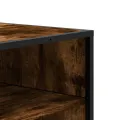 Meuble à chaussures chêne fumé bois d'ingénierie et métal