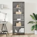 Bibliothèque sonoma gris 60x35x170,5 cm bois d'ingénierie