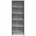 Bibliothèque sonoma gris 60x35x170,5 cm bois d'ingénierie