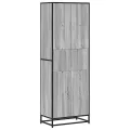 Bibliothèque sonoma gris 60x35x170,5 cm bois d'ingénierie