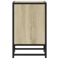 Tables de chevet 2 pcs chêne sonoma bois d'ingénierie et métal