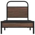 Cadre de lit sans matelas 80x200cm chêne marron bois ingénierie