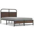 Cadre de lit sans matelas 135x190 cm chêne marron