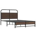 Cadre de lit sans matelas 135x190 cm chêne marron