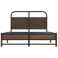 Cadre de lit sans matelas 135x190 cm chêne marron