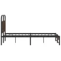 Cadre de lit sans matelas 135x190 cm chêne marron