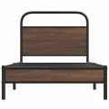 Cadre de lit sans matelas 107x203 cm chêne marron