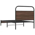 Cadre de lit sans matelas 107x203 cm chêne marron