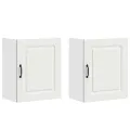 Armoires murales de cuisine 2pcs Kalmar blanc bois d'ingénierie