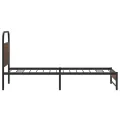 Cadre de lit sans matelas 90x190cm chêne marron bois ingénierie