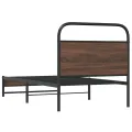 Cadre de lit sans matelas 90x190cm chêne marron bois ingénierie