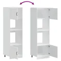 Armoires de four 2 pcs Lucca blanc bois d'ingénierie
