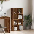 Bibliothèque vieux bois 66x30x130 cm bois d'ingénierie