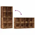 Bibliothèque vieux bois 66x30x130 cm bois d'ingénierie