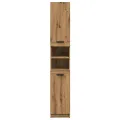 Armoire de bain chêne artisanal 32x34x188,5cm bois d'ingénierie