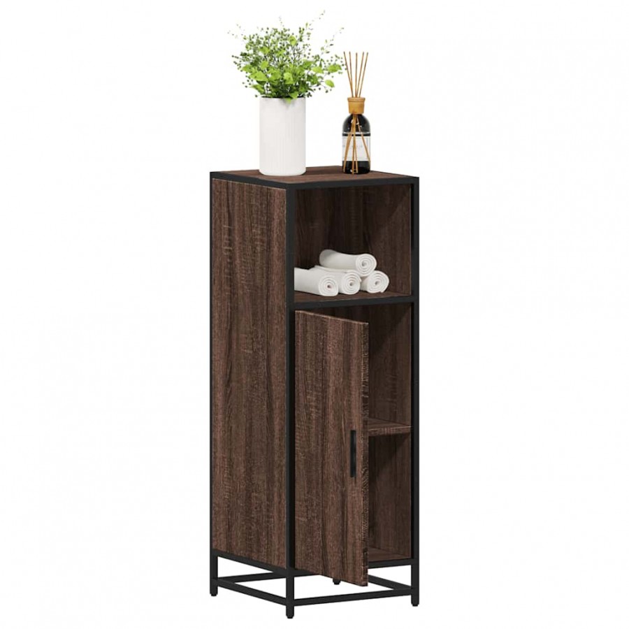 Armoire de bain chêne marron 35x37,5x100 cm bois d'ingénierie