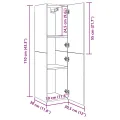 Meuble TV vieux bois 30,5x30x110 cm bois d'ingénierie