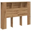 Armoire de tête de lit chêne artisanal 140x18,5x102,5 cm
