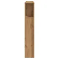 Armoire de tête de lit chêne artisanal 140x18,5x102,5 cm