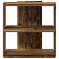 Bibliothèque à 3 niveaux vieux bois 60x30x60 cm bois ingénierie
