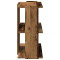 Bibliothèque à 3 niveaux vieux bois 60x30x60 cm bois ingénierie