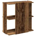 Bibliothèque à 3 niveaux vieux bois 60x30x60 cm bois ingénierie