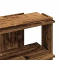 Bibliothèque à 3 niveaux vieux bois 60x30x60 cm bois ingénierie