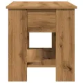 Table basse chêne artisanal 101x49x52 cm bois d'ingénierie