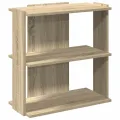 Bibliothèque à 3 niveaux chêne sonoma 60x30x60 cm