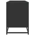 Meuble TV noir 150x35x41 cm bois d'ingénierie et métal