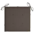 Chaises de jardin et coussins lot de 4 Gris Bois acacia massif