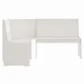 Ensemble à manger REINE 3 pcs blanc bois de pin massif