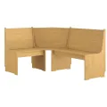 Banc d'angle REINE 151 cm marron miel bois de pin solide