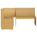 Banc d'angle REINE 151 cm marron miel bois de pin solide