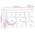 Commode 80x30x55 cm Bois massif de teck