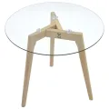 Ensemble de tables d'appoint 2 pcs Verre trempé