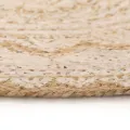 Tapis Jute tressé imprimé 120 cm rond