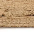 Tapis Jute design tressé 90 cm rond