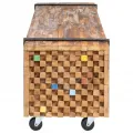 Meuble TV 110x30x32,5 cm Bois de teck massif