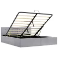 Cadre de lit à rangement hydraulique sans matelas 140x200 cm