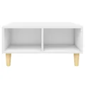 Table basse blanc 60x60x30 cm bois d'ingénierie