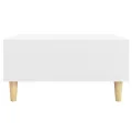 Table basse blanc 60x60x30 cm bois d'ingénierie